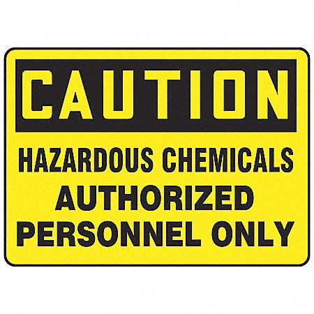 Caution Sign, 10 x 14In, BK/YEL, ENG, Text