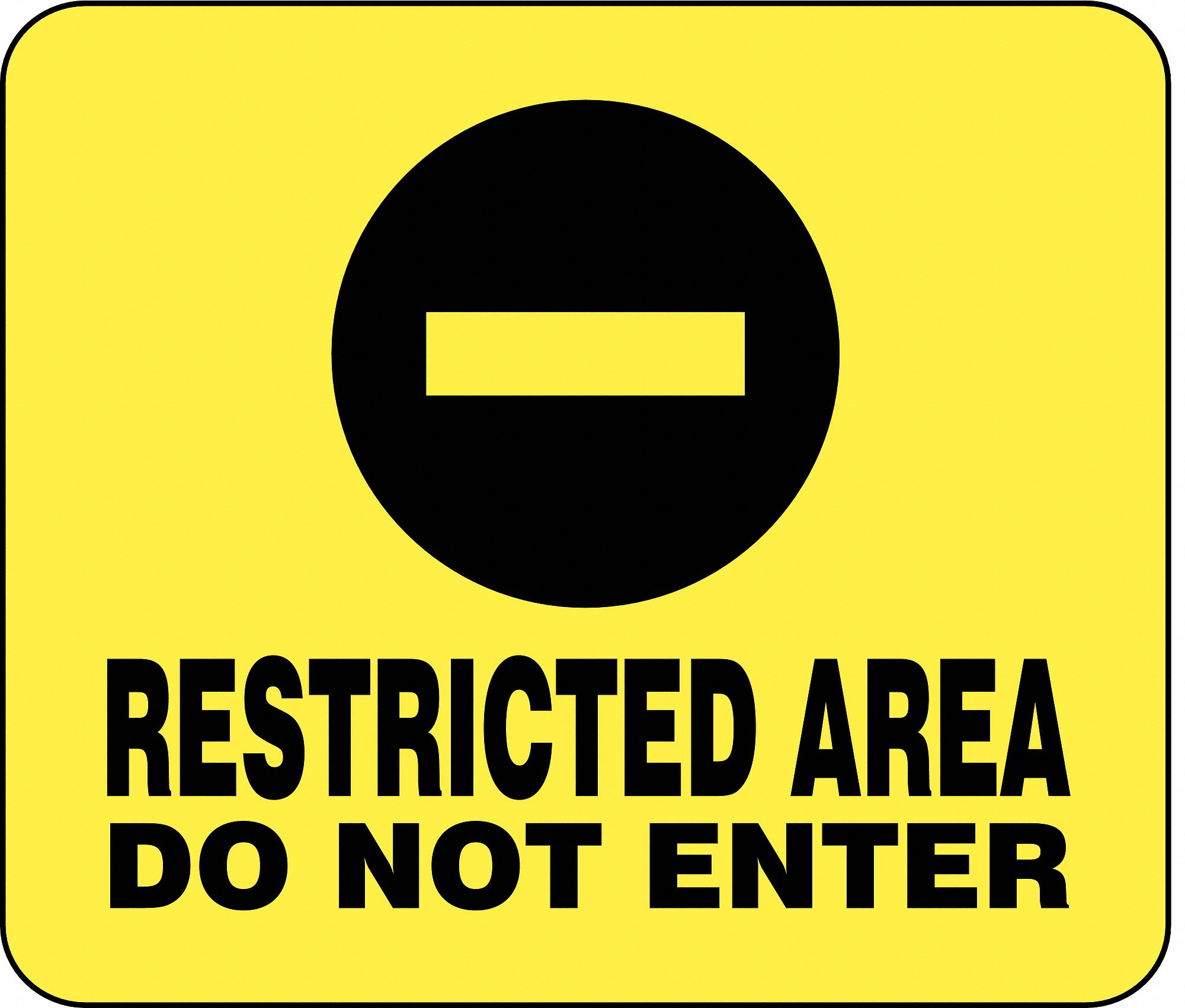 BARRIER POST SIGN RESTRICTED AREA 11 IN
