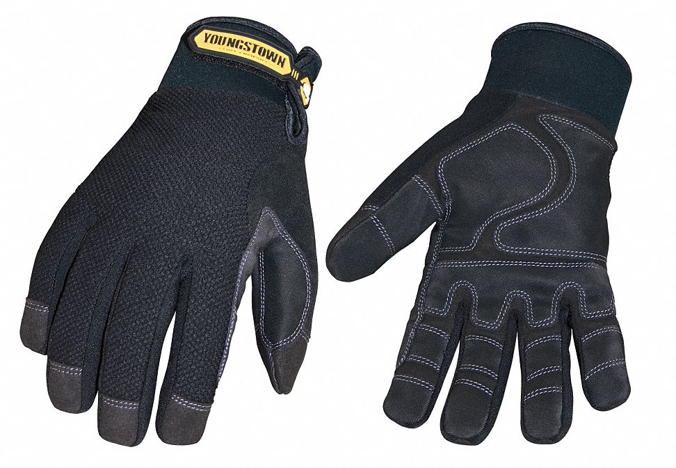 Cold Protection Gloves, XL, Black, PR