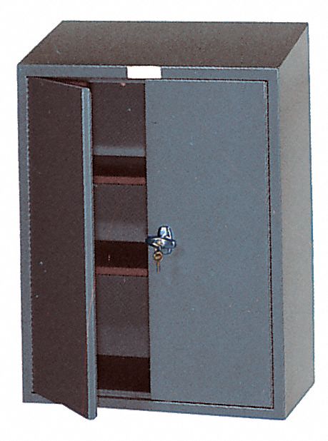 Wall Mount Storage Cabinet, 33x24, Beige