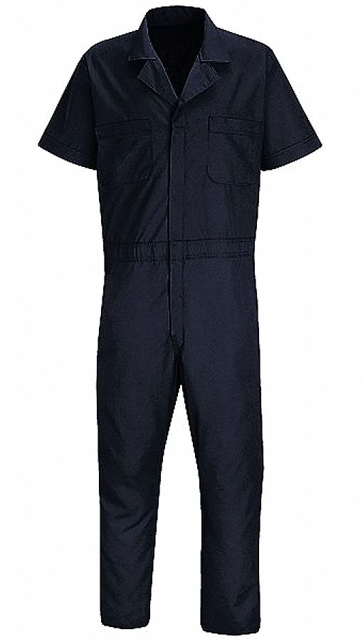Short Sleeve Coverall, 46 to 48In., Navy