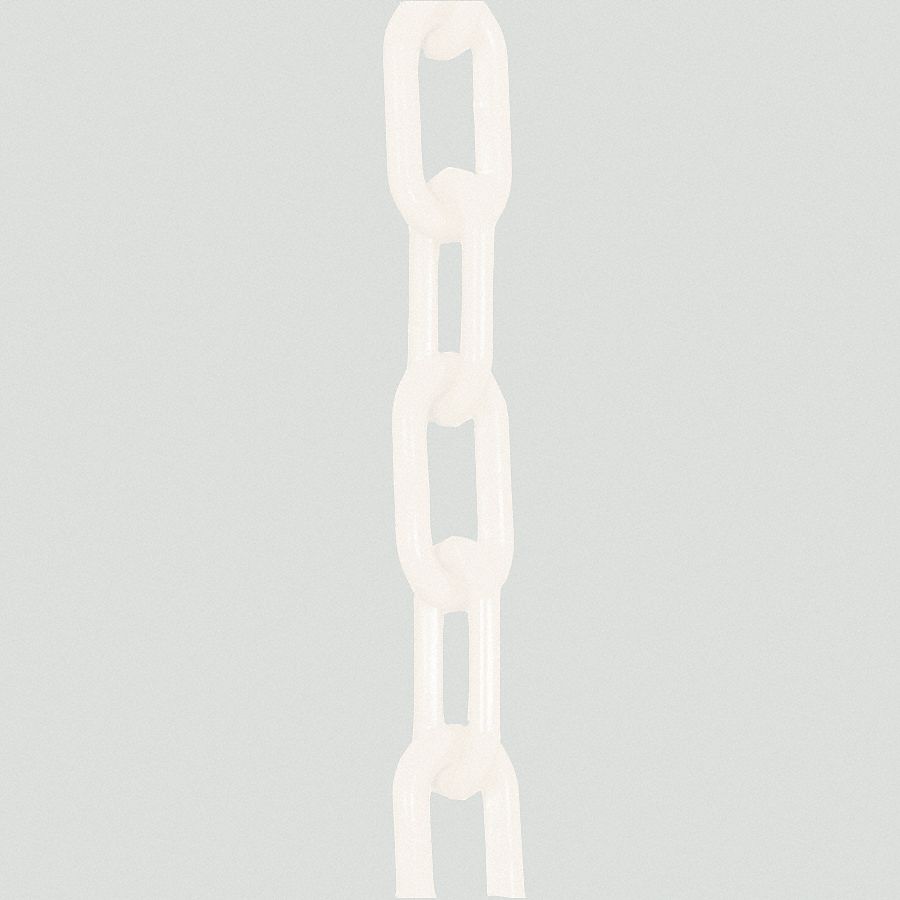 Plastic Chain, White, 3/4 in x 50 ft
