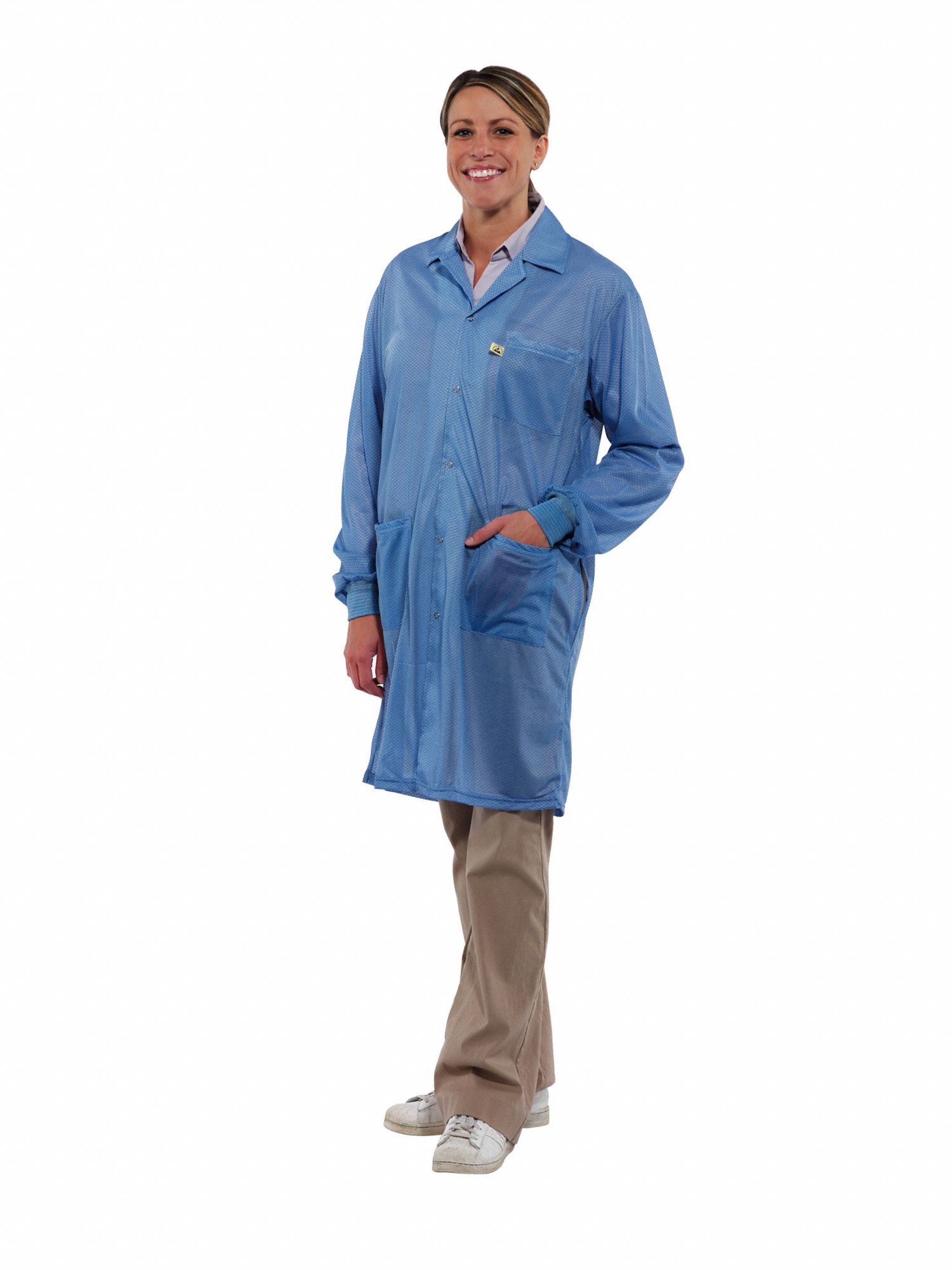 Lab Coat with Cuff, S, Blue