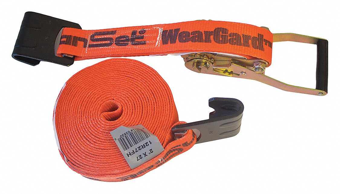 Tie-Down Strap, Ratchet, 27ft x 2In, 4000lb