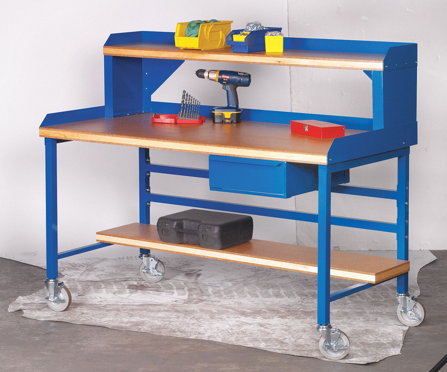 Mobile Workbench, Shop Top, 60x30, Blue
