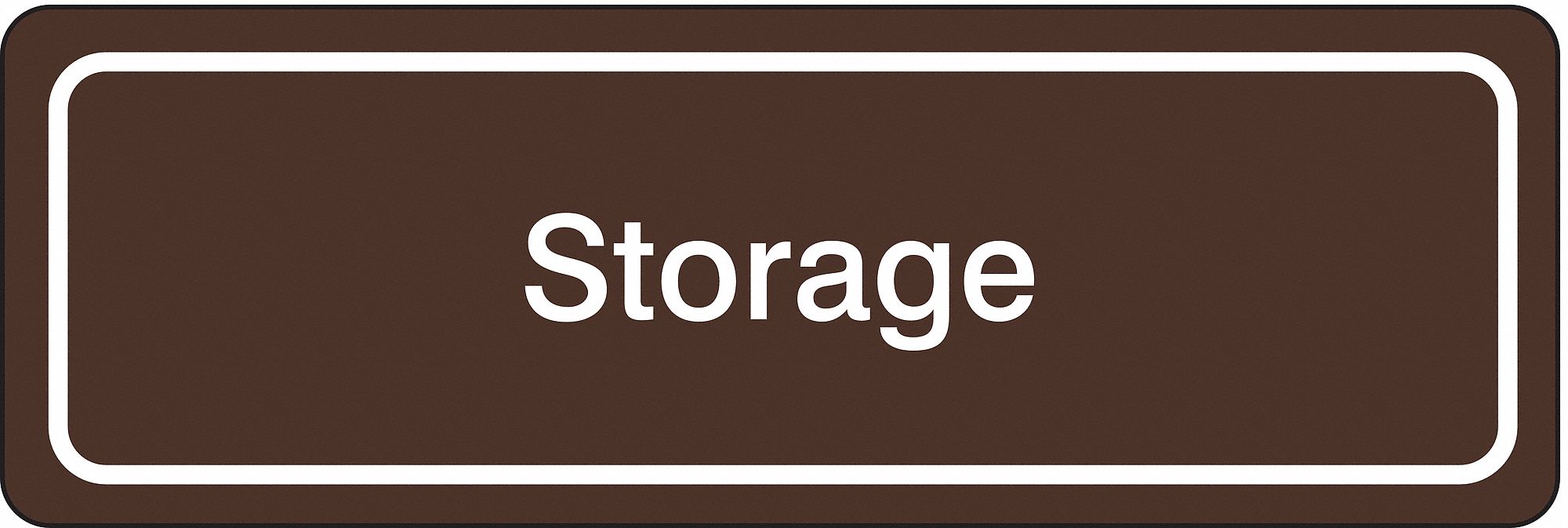 Directional Sign, 3 x 9In, WHT/BR, ACRYL