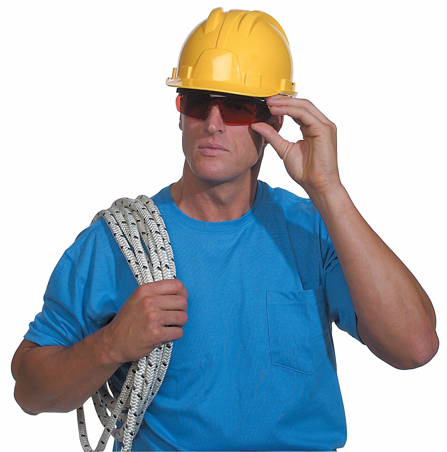 Hard Hat, FrtBrim, Slotted, 6Rtcht, Yellow