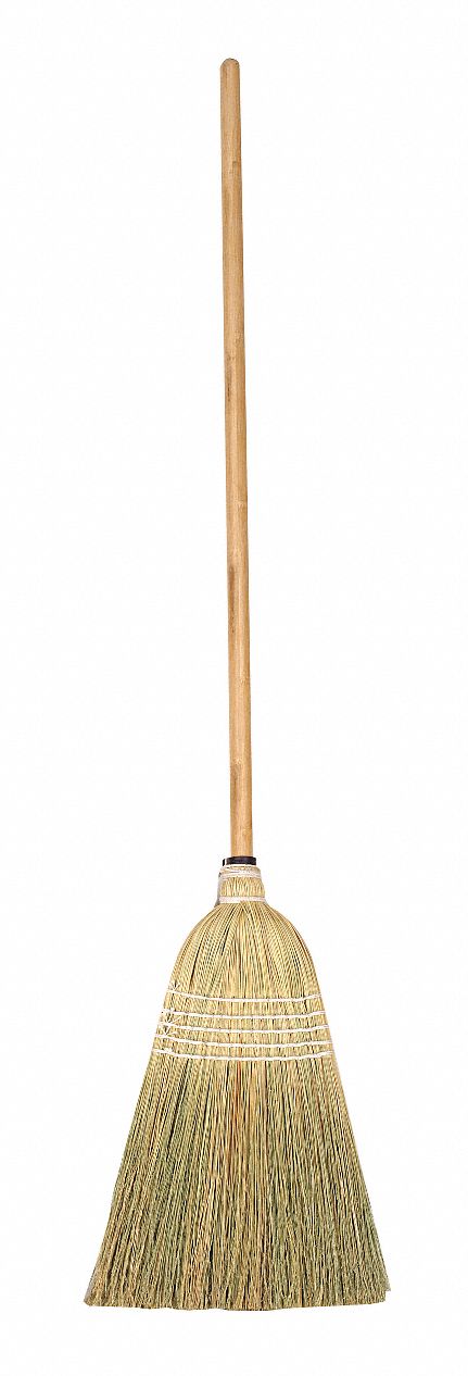 Lobby Broom, Corn, Wood, 38