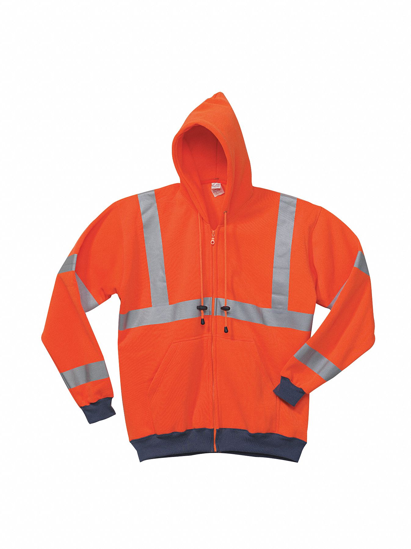 Hooded Sweatshirt, 100% PET, Orange, XL