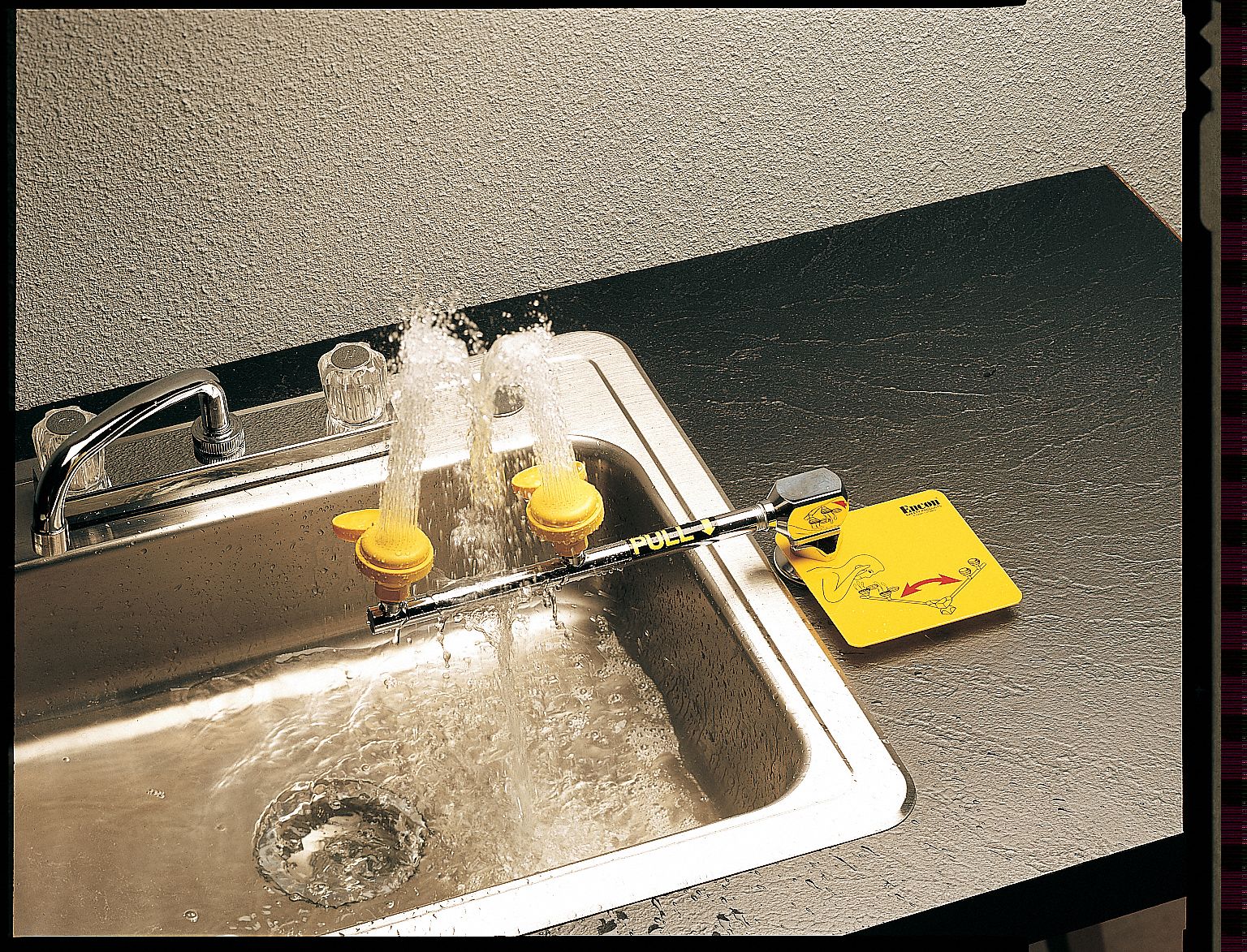 Eyewash, Deck Mount, 11-1/2 W, 6-1/2 D