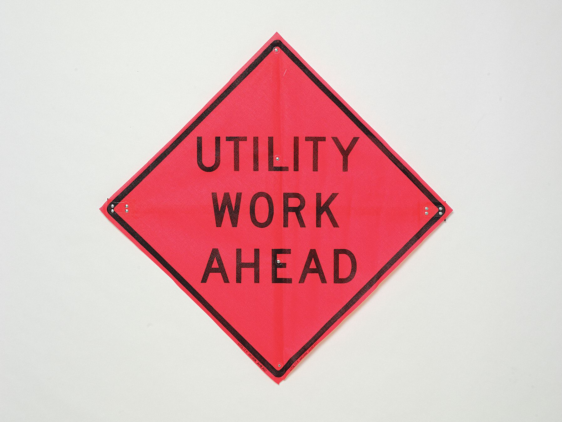 Road Sign, Utility Work Ahead, 36 x 36In