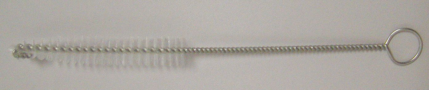 Micro Tube Brush, Nylon, Natural, 7 In. OAL