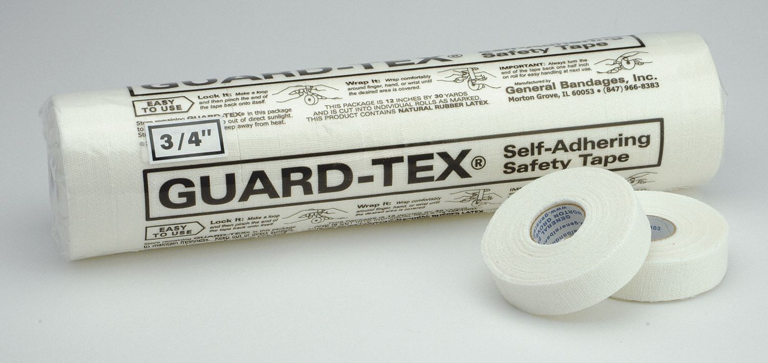Safety Tape, 3/4, White, PK 16