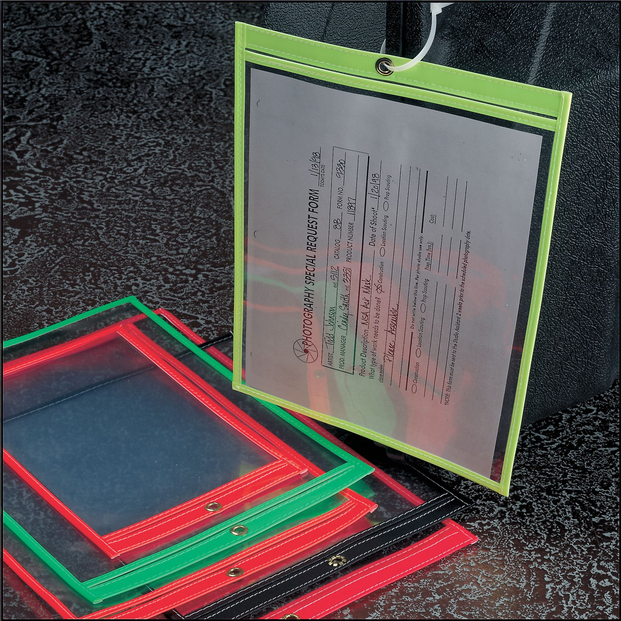 Shop Env, 9 x 6 In, Fluor Grn, Plstc, PK50