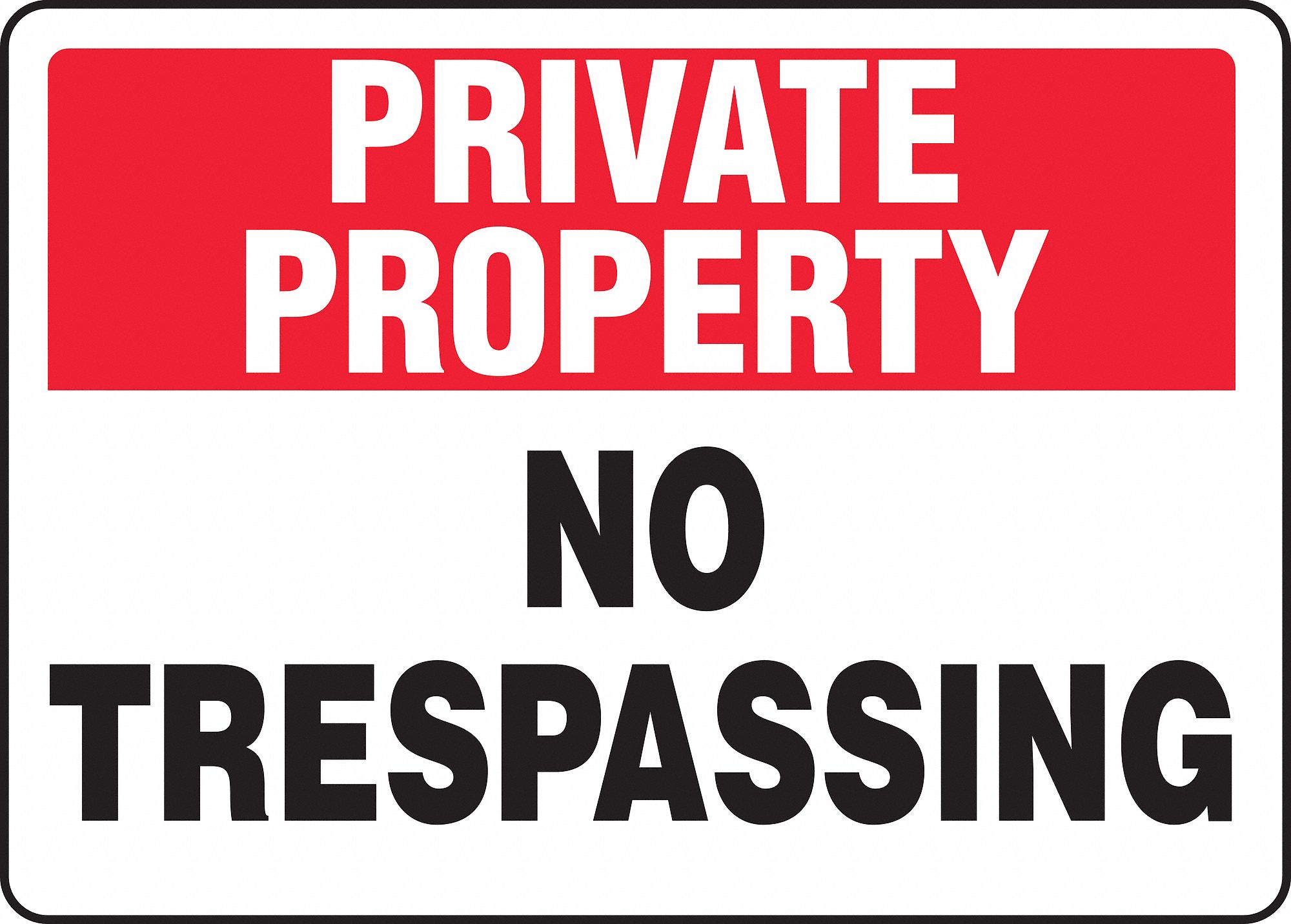 Admittance Sign, 10 x 14In, BK and R/WHT