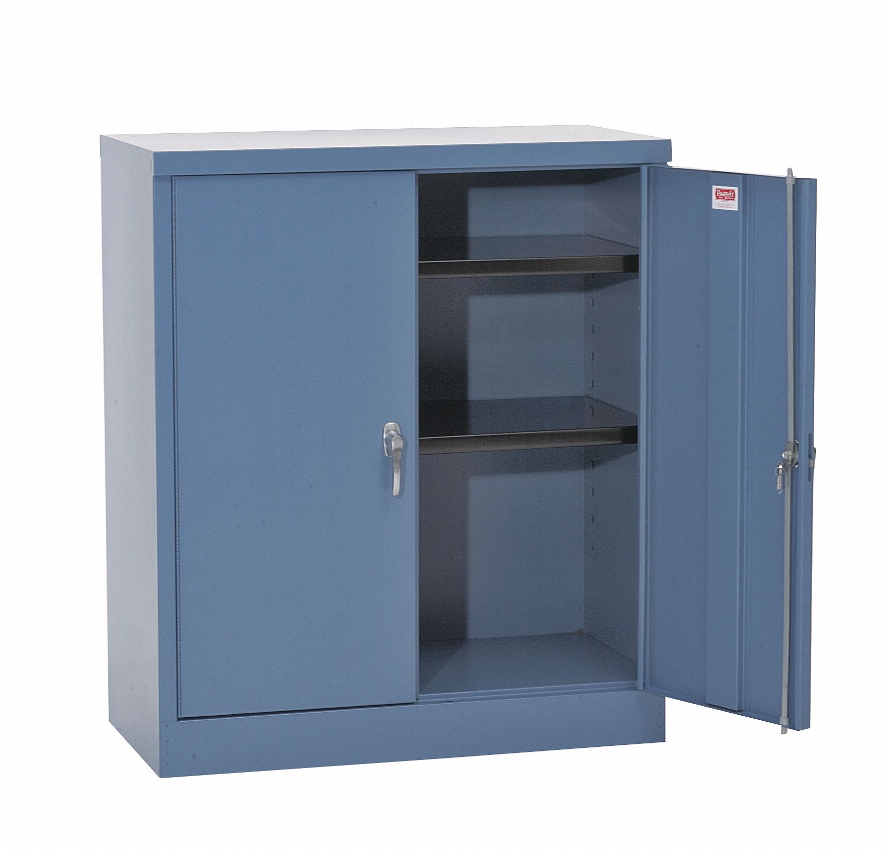 Storage Cabinet, 42x36x18In, 2 Shelf, Gray
