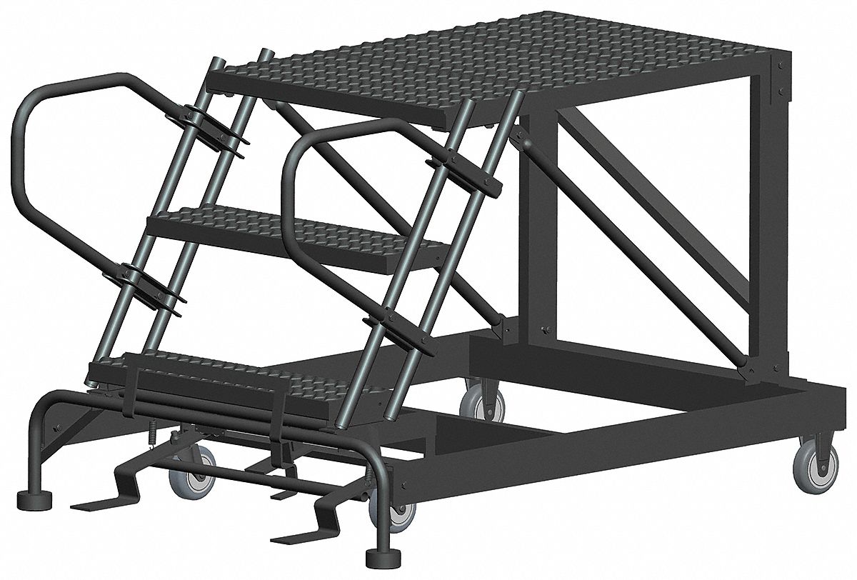 Roll Work Platform, Steel, Single, 30 In.H