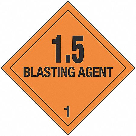 DOT Label, 4 In. H, Black/Orange, PK 500