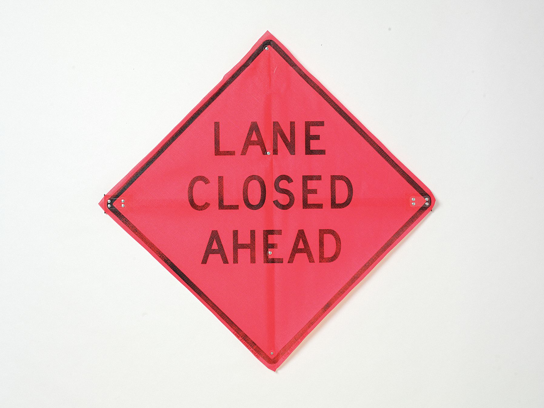 Road Sign, Lane Closed Ahead, 36 x 36In