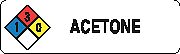 Item Haz Chem Label, Acetone, PK250