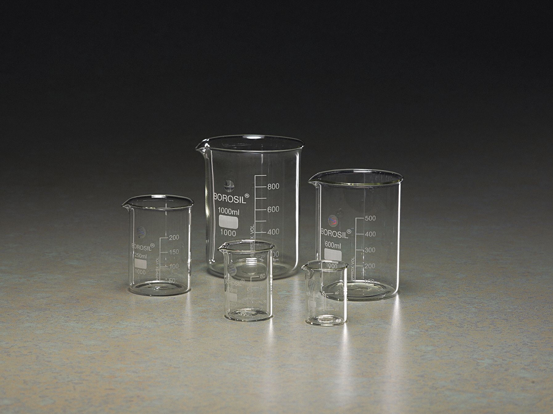 Glass Beaker Set Of 5