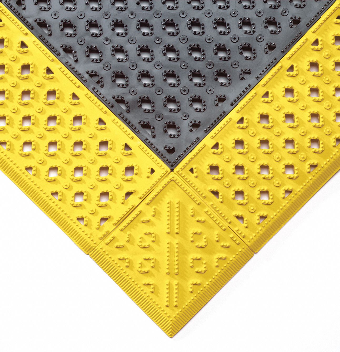 Anti-Fatigue Mat, PVC, Black, 2-1/2 x 4 ft