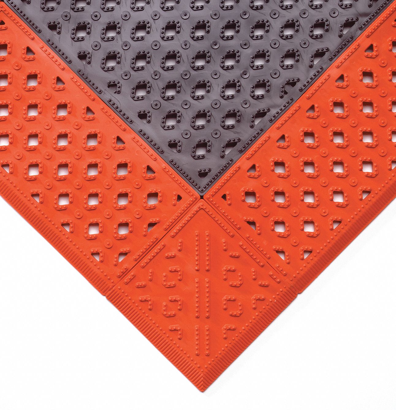 Anti-Fatigue Mat, PVC, Black, 2-1/2 x 5 ft
