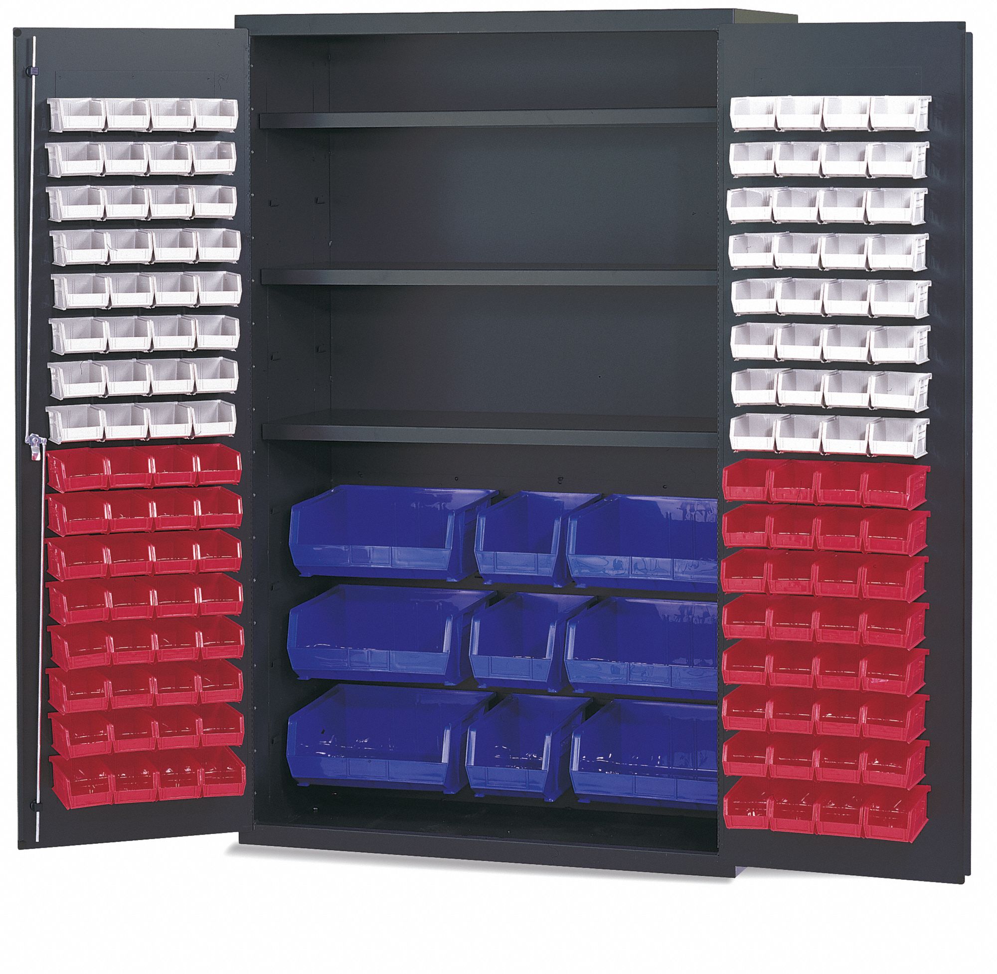 Bin Cabinet, 137 Bins, 24x48x78 In