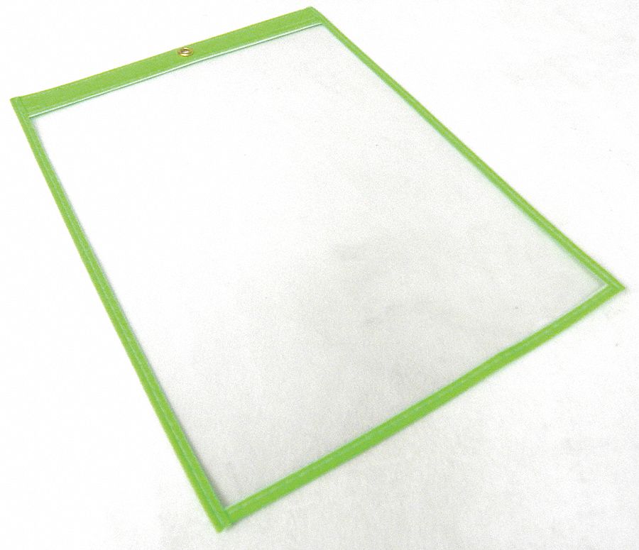 Shop Env, 12 x 9 In, Fluor Grn, Plstc, PK50