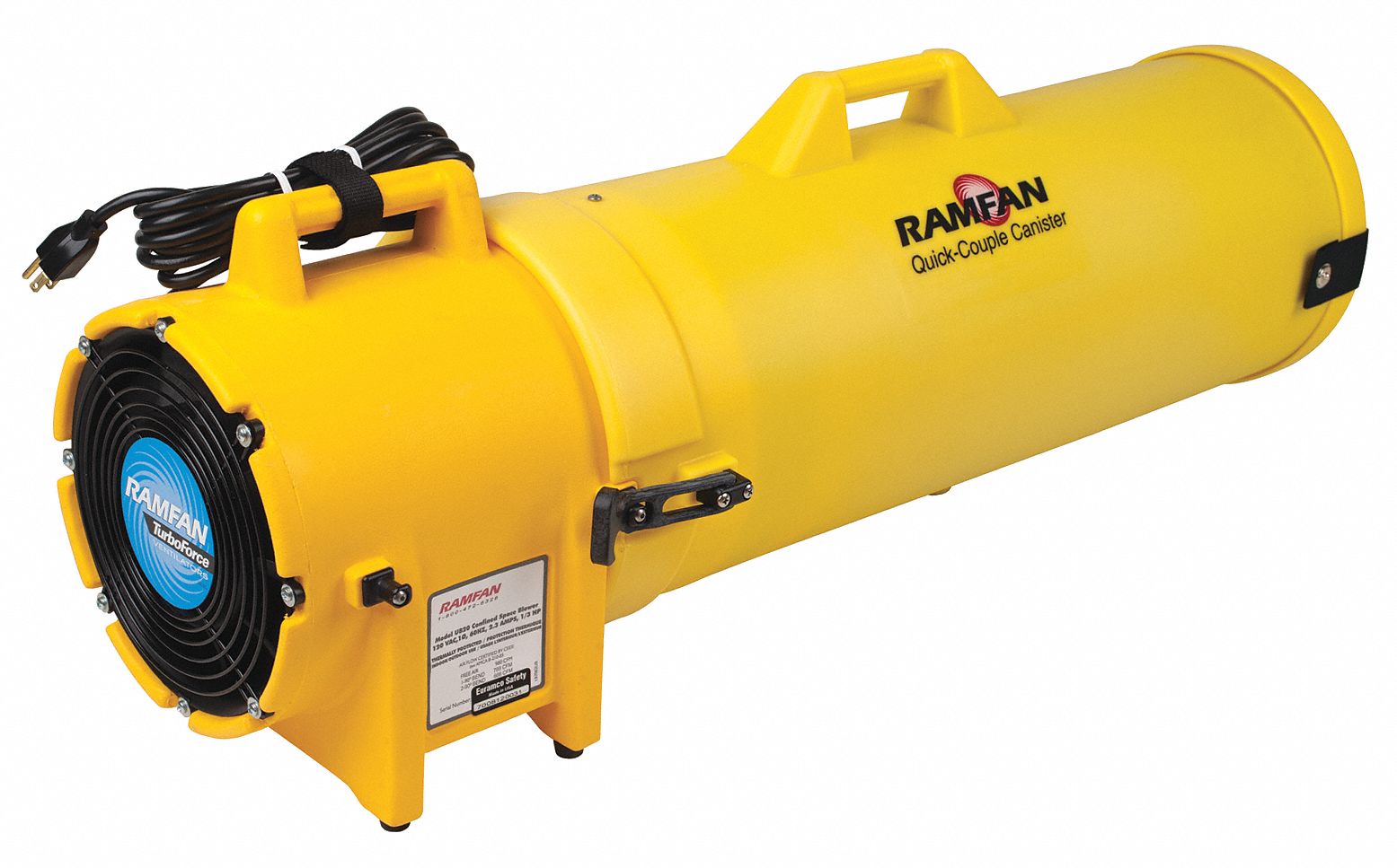 Conf.Sp. Fan, Axial, Duct 8 In, 1/3 HP