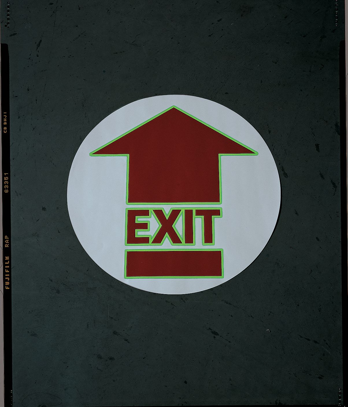 Firefly Floor Sign, 17x17 In, Exit Arrow