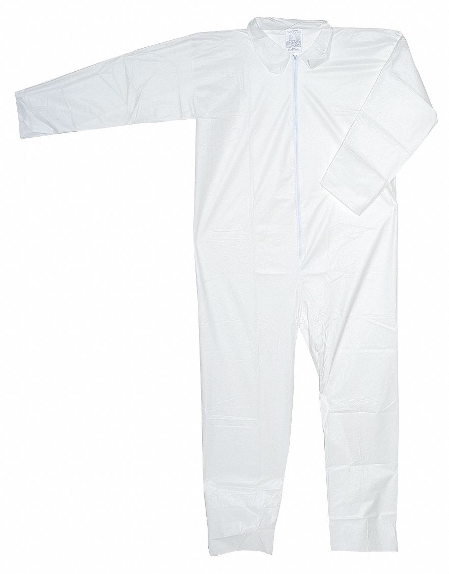 Collared Polyolefin, White, Open, XL