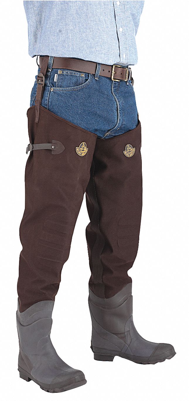 Hip Wader, Size 8, Dark Brown, PR