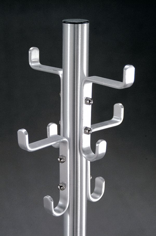 COAT TREE 8 HOOK ALUMINUM GLARO