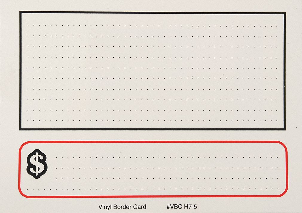 Sign Card, Border, White, PK25