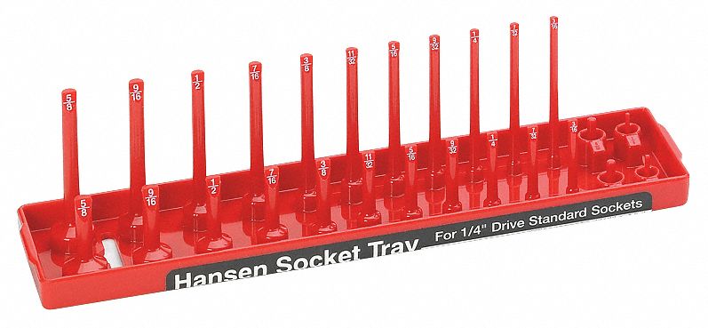 Socket Tray, 1/4 In Dr, SAE, Std and Deep