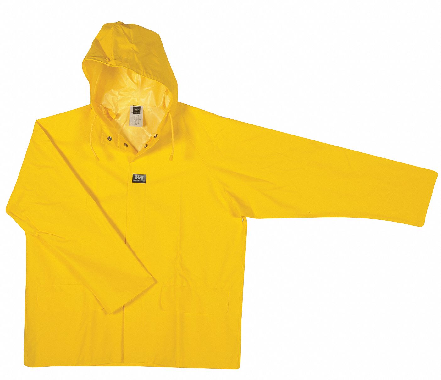 Rain Jacket with Hood, Yellow, XL
