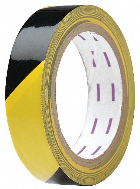 Hazard Marking Tape, Roll, 1In W, 54 ft. L