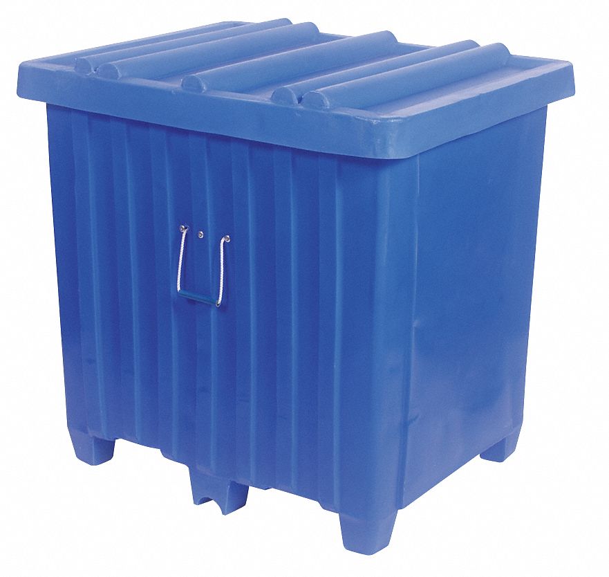 Ribbed Container, 23cu.ft., 600lb., Blue