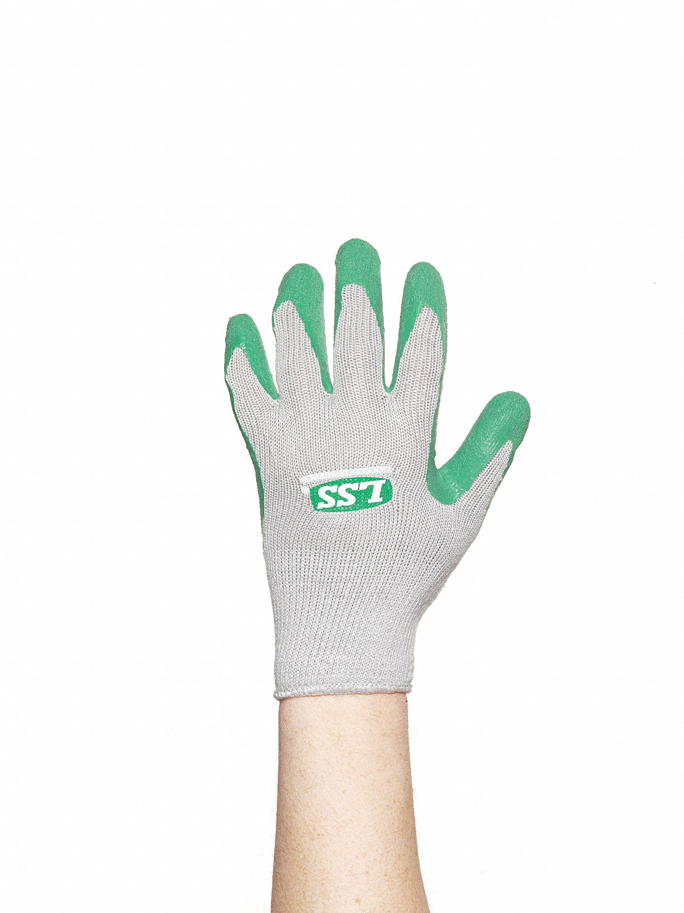 Coated Gloves, L, Gray/Green, PR
