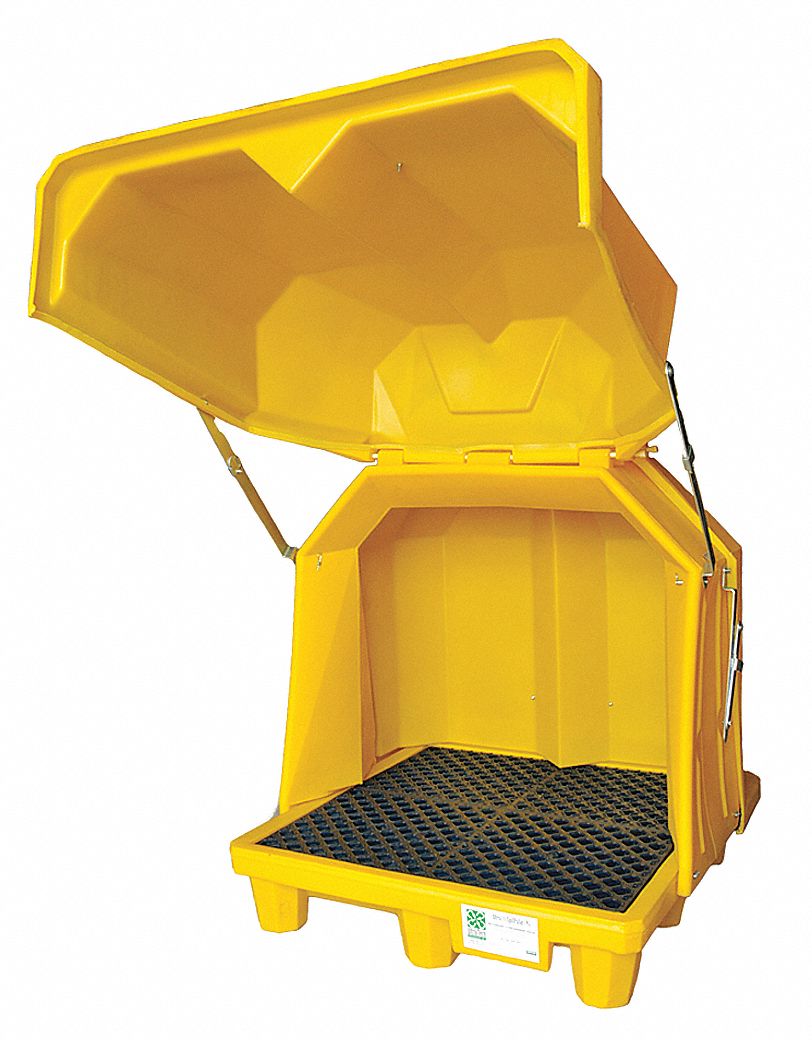 Coverd Drum Spll Cntnmnt Pallet, 54 in. L