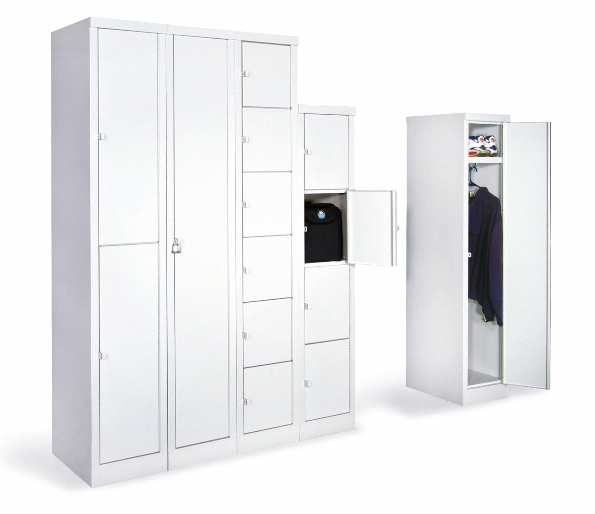 Locker, 72x12.25x18 In, Single Tier, Gray