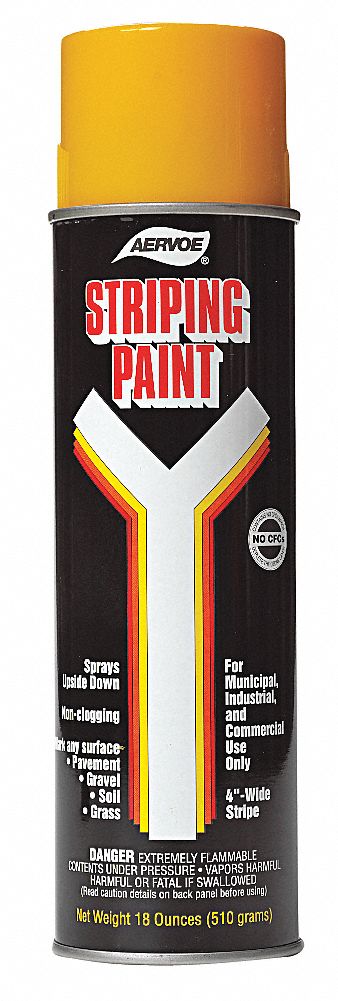 Athletic Striping Paint, Yellow, 20oz, PK12