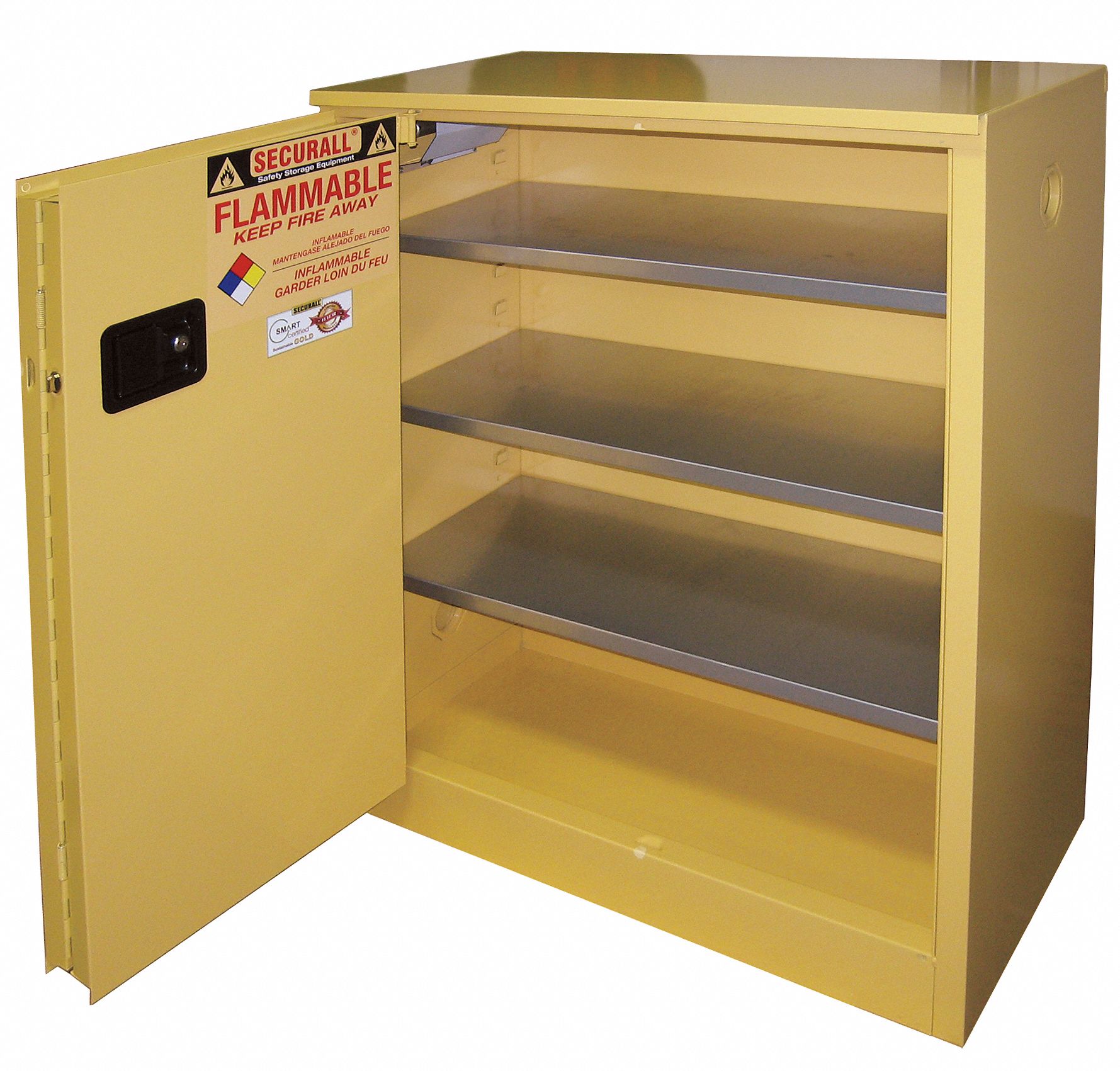 Flammable Cabinet, 40 Gal., Yellow