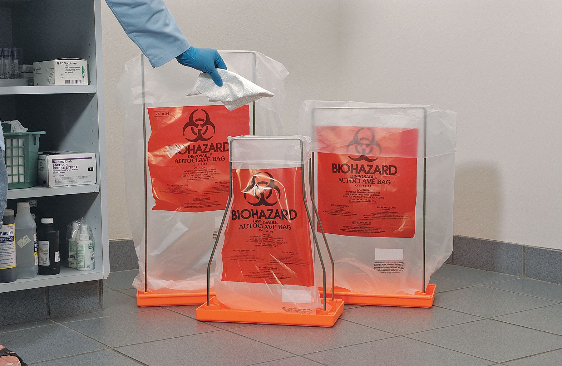 Autoclavable Biohazard Bag, Red, PK 100