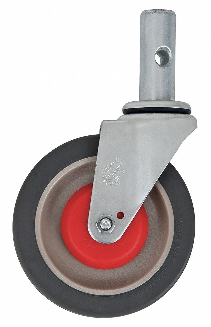 Swivel Stem Caster, 5 In, 500 lb, Polyurthn