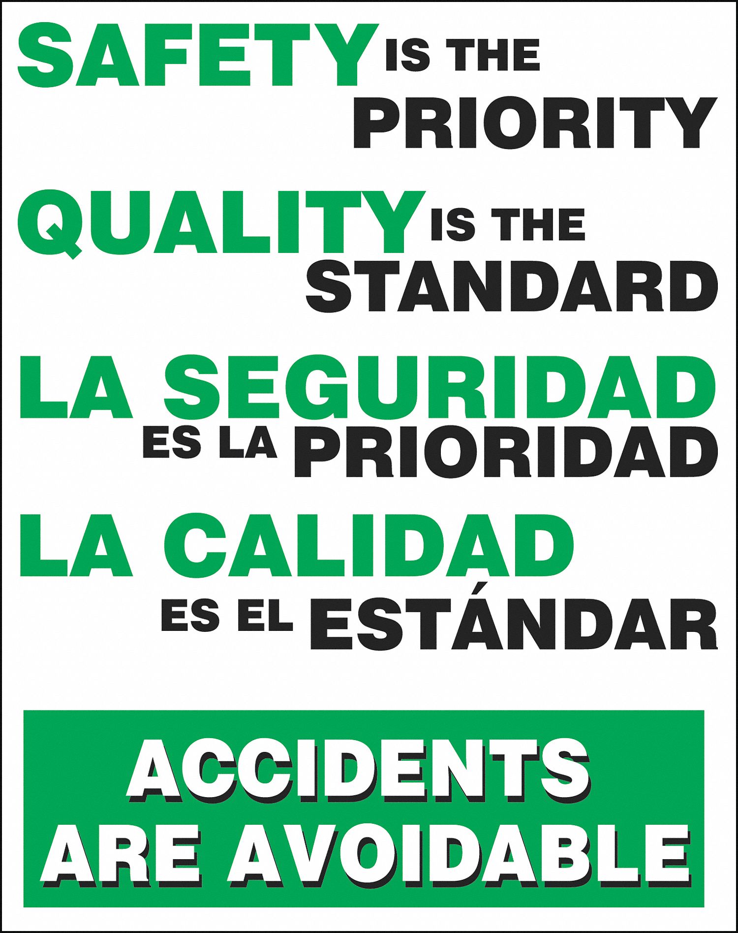 Safety Record Signs, 24 x 18In, Bilingual