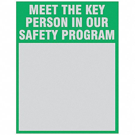 Notice Sign, 19 x 16In, WHT/GRN, ACRYL, ENG