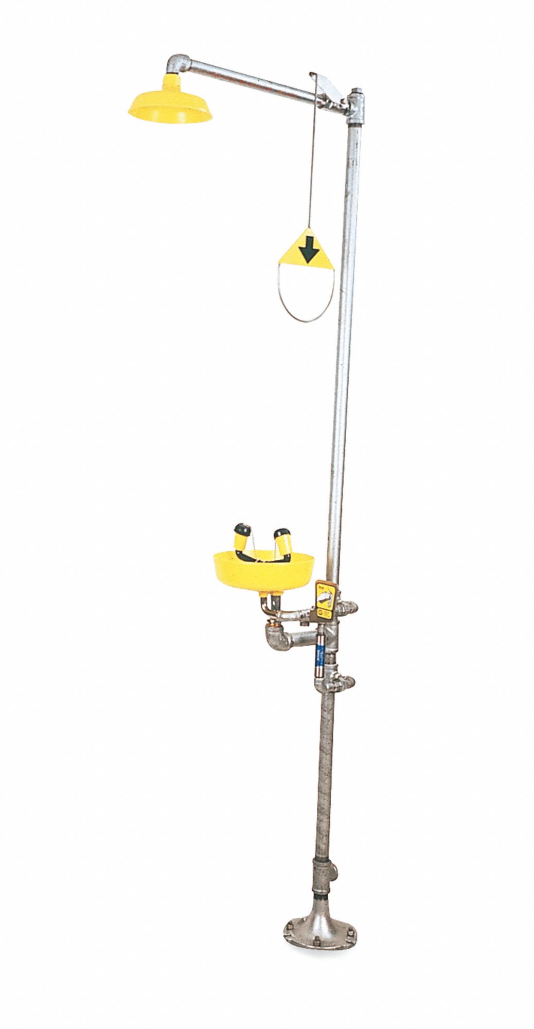 Drench Shower with Eyewash, Yellow