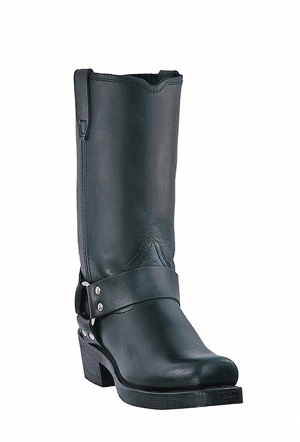 Harness Boots, Pln, Mens, 13W, Black, 1PR